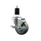 Service Caster 3.5'' Gray Poly Swivel 1-1/2'' Expanding Stem Caster with Brake SCC-EX20S3514-PPUB-TLB-112 - alternate 1